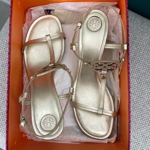 Tory Burch Gold MILLER Wedge